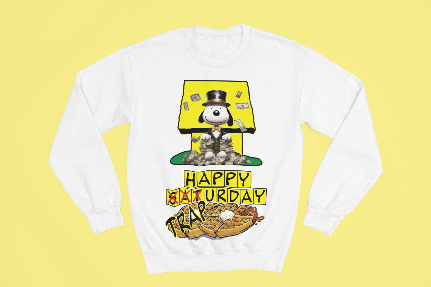Women's - Happy Trapurday Graphic Sweatsuit Combo (Fleece & Sweatpants)
