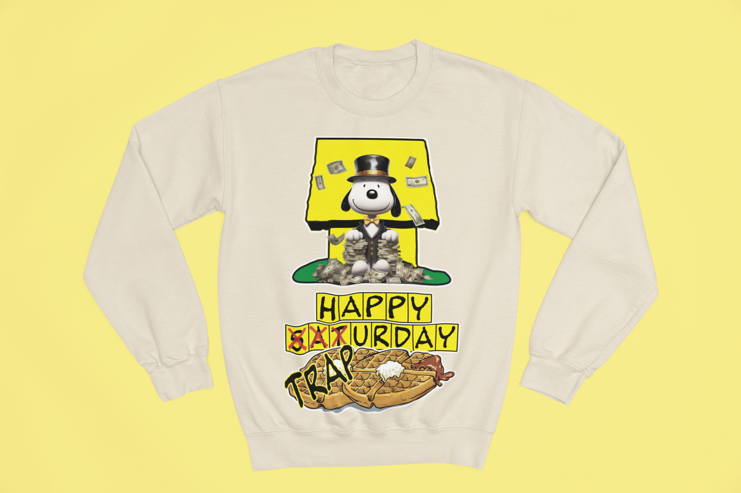 Women's - Happy Trapurday Graphic Sweatsuit Combo (Fleece & Sweatpants)